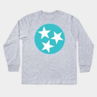 Tennessee TriStar - Blue Waves Kids Long Sleeve T-Shirt